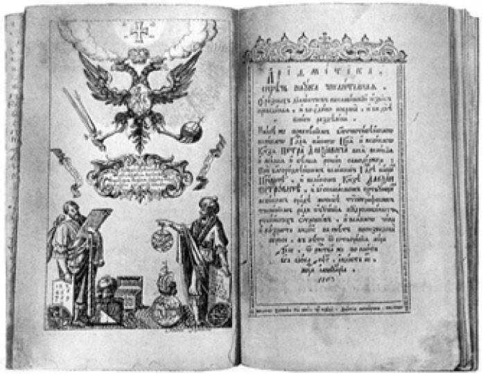 «Арифметика» Л. Ф. Магницкого. 1703 «Арифметика» Л. Ф. Магницкого. 1703